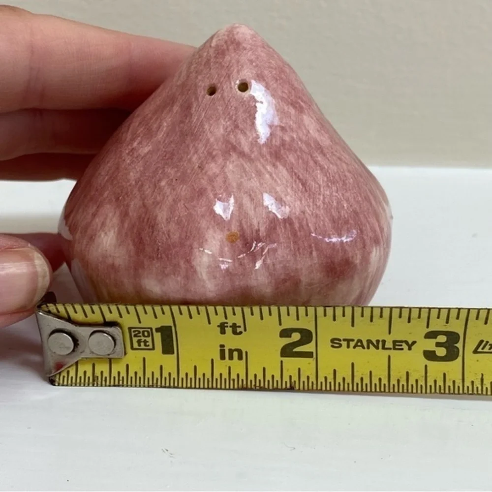Pier 1 handmade Purple Ceramic Garlic Sale Pepper Shakers